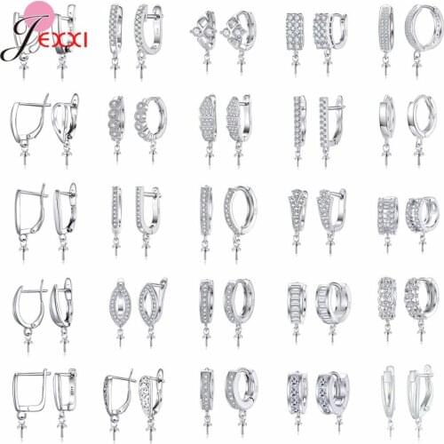 Good Quality 925 Sterling Silver DIY Making Earring Findings Clasps Women Girls New Fashion Jewelry Accessories Wholesale/Retail
