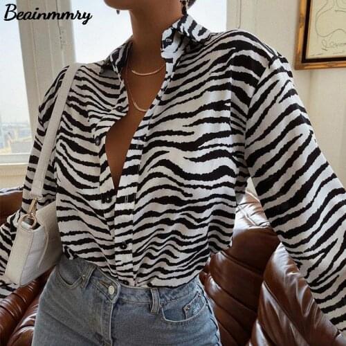 Za Women Stripe Print Single Breasted Long Sleeve Shirt Blouse 2021 Spring And Autumn Fashion Female Turn Down Collar Casual Top
