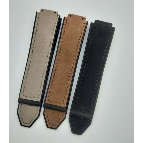 Womens Silicone Strap 15mm *21mm for Hublot Strap Rubber Bracelet Waterproof Watch Accessories