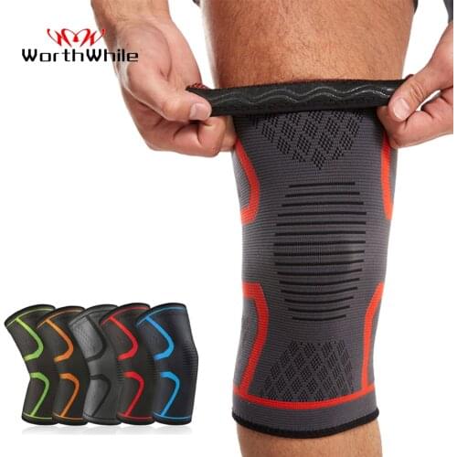 WorthWhil 1 PC Elastic Knee Pads Nylon Sports Fitness Kneepad Fitness Gear Patella Brace Running Basketball Volleyball Support