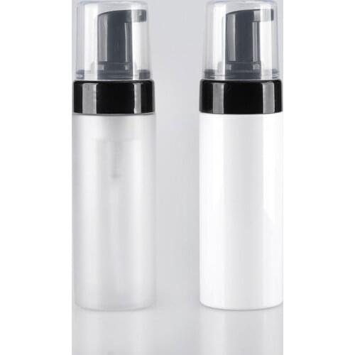 1ps/lot Empty 150ml Plastic Facial Cleanser White Matt Clear Liquid Soap Dispenser Best Cheapest Foam Bottle Refillable Bottle