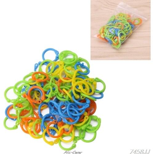 100Pcs Colorful Knitting Crochet Locking Stitch Marker DIY Craft Tools Knitting Crochet Holder Needle Clip DropShip