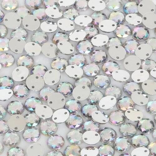 200Pcs 6mm Sewing Flatback Rhinestones Applique Sew On Strass Crystal Stones Acrylic Strass For DIY Clothes Decoration