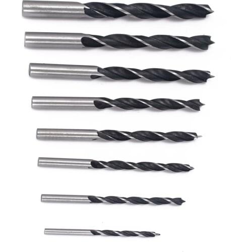 8pcs 3/4/5/6/7/8/9/10mm Twist Drill Bits High Carbon Steel Twist Drill Bit Power Wood Hole Drilling For Professional Carpenter