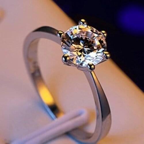 925 Sterling Silver 18K gold Rings for Women Zircon Size 6/7/8/9 Elegant Fashion Wedding Engagement Party Gifts Charm Jewelry