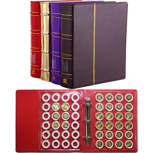 Coins Storage Book Commemorative Coin Collection Album Holders Collection Volume Folder Hold Multi-Color Empty Coin