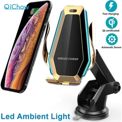 10W Car Fast Qi Wireless Charger For iPhone X 8 XS Max Automatic Clamping Car Phone Air Vent Holder For Samsung S10 S9 S8