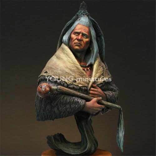 Blackfoot Indians Resin Bust Kit 1/10 Scale Assembly Model Figure Resin Kit Bust Colorless Self-Assembled Toy