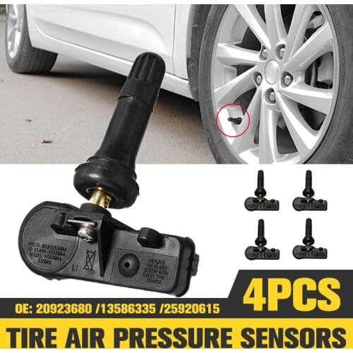 4PCS Tire Air Pressure Sensors TPMS For Buick Cadillac Chevy For GMC Chevrolet Malibu Silverado 20923680 13586335 25920615