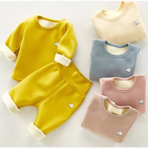 New Baby Kids Pajamas Sets Cotton Long Sleeved Tshirt Pant Cartoon Girl Clothing Autumn 2pcs Sleepwear Suit Pyjama Trousers