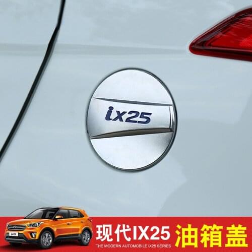 For Hyundai Ix25 Creta 2014 2015 2016 2017 2018 2019 High-quality Abs Chrome Car Fuel Tank Cap Decoration Protection