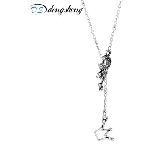 Dongsheng Fashion TV Serise Lariat Necklaces Riverdale Jughead Jones Crown Charm Pendant Necklace for Women Men Choker Necklace
