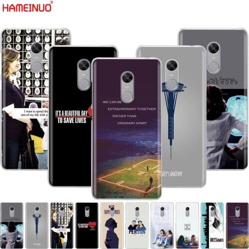 HAMEINUO American TV Greys Anatomy Cover phone Case for Xiaomi redmi 5 4 1 1s 2 3 3s pro PLUS redmi note 4 4X 4A 5A