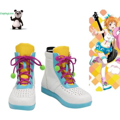 CosplayLove BanG Dream! Okusawa Misaki Kitazawa Hagumi White Cosplay Shoes Long Boots PU Leather Custom Made