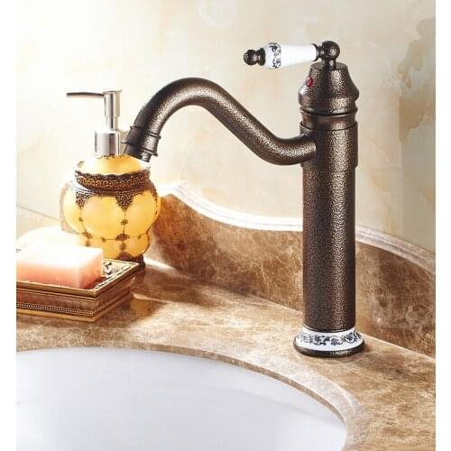 European stainless steel creative kitchen faucet simple on the table sitting basin faucet lifted on the table faucet
