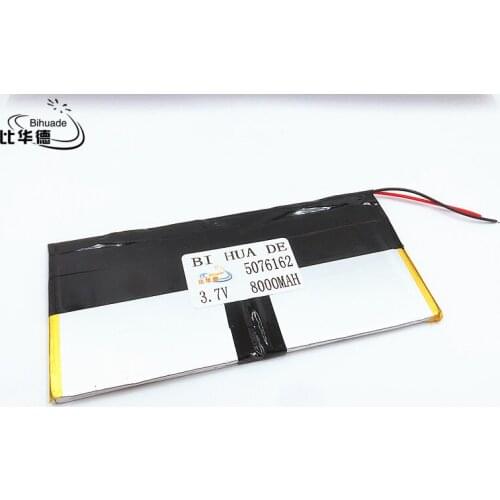 Li-Po 5076162 3.7V 8000mAh Li-ion battery for M9 RK3188 Quad Core, M9,M99pro, M9Pro 3G Tablet PC