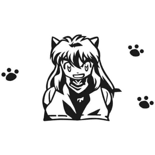Pegatina Inuyasha Sticker Anime Cartoon Car Decal Sticker Vinyl Wall Stickers Decor Home Decoration