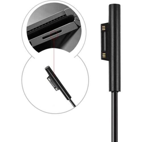 Newest For Microsoft Surface Pro 6/5/4/3 Charging Cable Cord PD To USB-C Type C Female