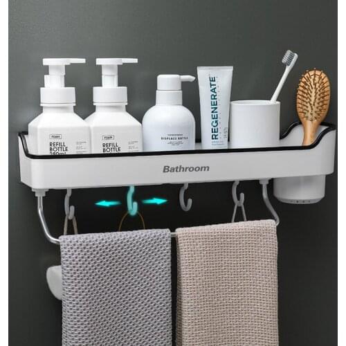 New style Bathroom Wall-mounted Shampoo shower shelf kitchen storage rack storage rack corner accessories rack towel rack