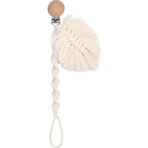 Braided Cotton Rope Nipple Holder Baby Pacifier Clips Chain Infant Soother Chain