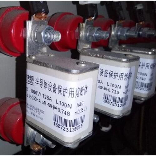 Fuses: RS4 AC800V 125A L100N h45 / RS4 AC100V 750A L104N / RS4 AC800V 630A L104N / RS4 AC500V 1200A 85*40 L
