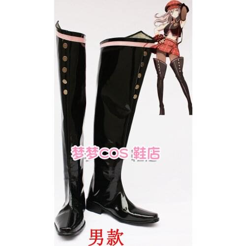 Custom-Made Soul Eater Alisa Ilyinichna Black Halloween Long Cosplay Shoes Boots For Halloween Festival Costume Accessories