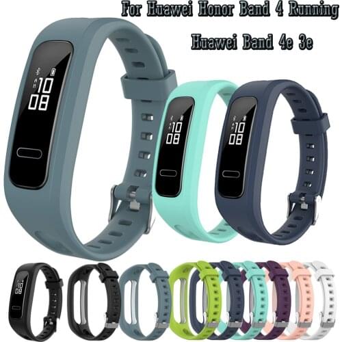 Silicone Wrist Strap For original Huawei Honor Band 4 Running / For Huawei Band 4e 3e Smart watch Wristband Sport Bracelet belt