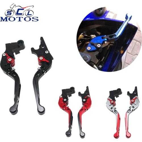 Sclmotos- Motorcycle Handle Bar Brake Clutch Levers for Yamaha YZF R3 YZF-R3 2005-2015 Folding Extendable brake Levers Racing
