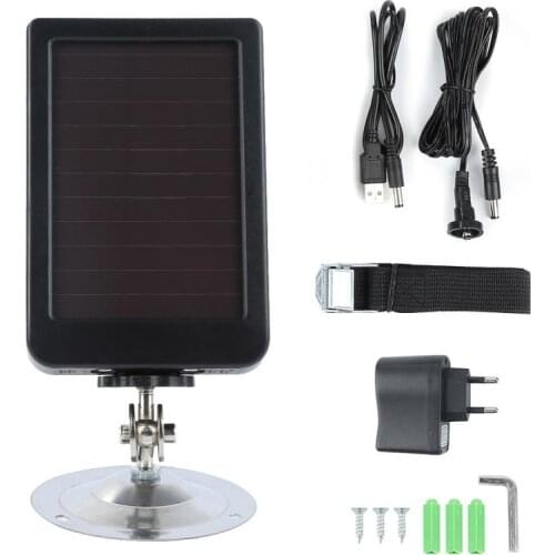 Solar Panel 3000mAh Charger External Powered Supply for 9V 12V Suntek Hunting Camera Photo Traps HC900 HC801 HC700 HC550 HC300