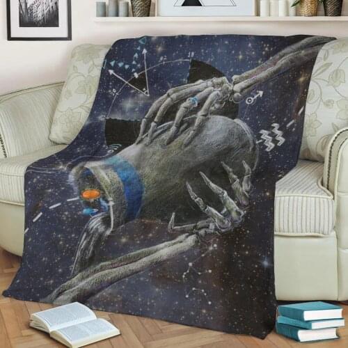 Aquarius the Water Bearer Flannel Throw Blanket 3D Printed Keep Warm Sofa Child Blanket Home Decor Textiles Dream Family Gift