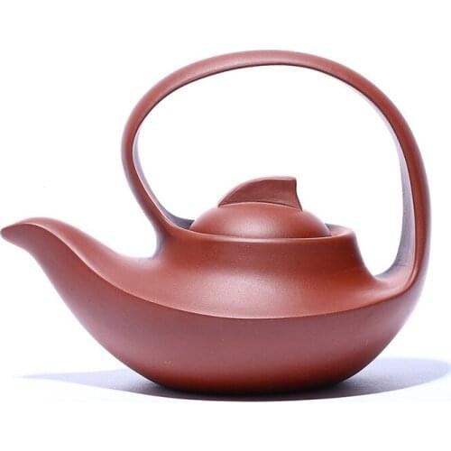 Yixing Purple Clay Teapots 500Ml Raw Ore Zisha Pot Loop-Handled Teapot Kung Fu Tea Set Kettle