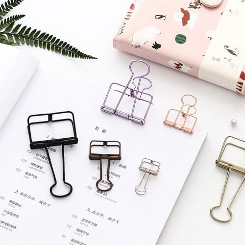 1pc Long tail Metal Clip Cute Binder Clips Album Paper Clips Stationary Office school Supplies Holder #1210