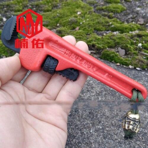 1PC Heavy-Duty Pipe Monkey Wrench Household Multifunction Wrench Dual-Purpose Pipe Wrench Outdoor EDC Self-Defense Tool