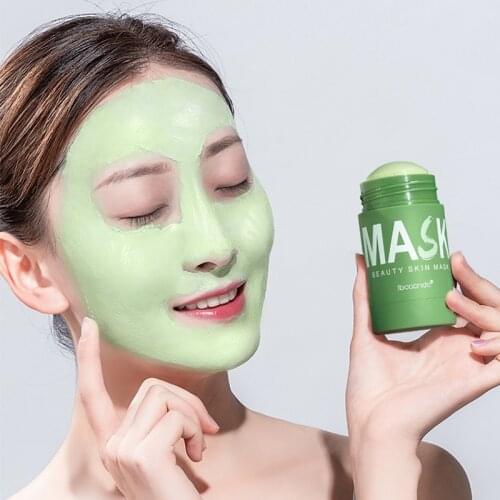 1pc Green Tea Mask Matcha Clay Mud Mask Deep Cleansing Skin Care Blackhead Acne Treatment Oil Control Pigmentation Corrector 40g