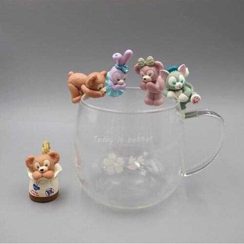 25piece/lot 3-6cm Duffy ShellieMay StellaLou STELLAR Painter Cat very small collection figures cup figure toys