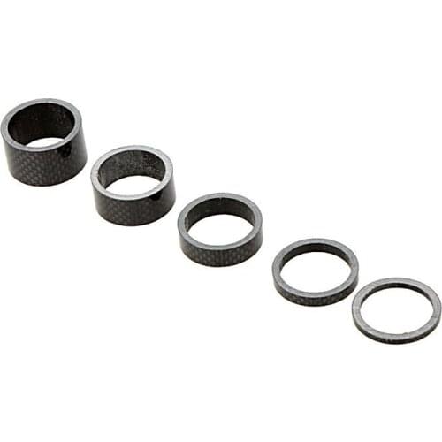 5Pcs 1 1/8 "3mm 5mm 10mm 15mm 20mm carbon fiber washer bicycle head set stem spacer kit