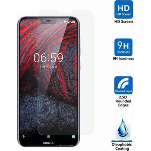 9H for nokia x6 tempered glass for nokia 6 phone screen protector protective film for nokia 6.1 on the glass smartphone