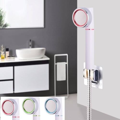 ABS Plastic Single Function High Pressure Mulitcolor Round Water Saving Eco Friendly SPA Bathroom Hand Held Shower Head