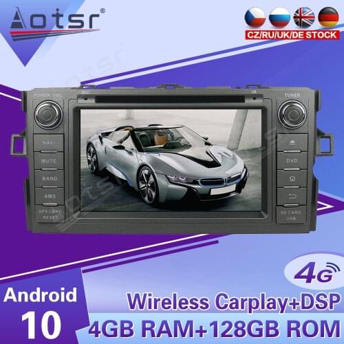 2 Din IPS Screen Android 10.0 DSP Car Multimedia Player For Toyota Auris 2006 2007 -2012 Navigation Audio Radio Stereo Head Unit