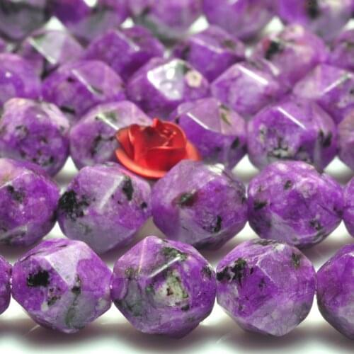 Purple Jade Star Cut Faceted Nugget Loose Beads Wholesale Gemstone Semi Precious Stone Bracelet Necklace Diy Jewelry Making