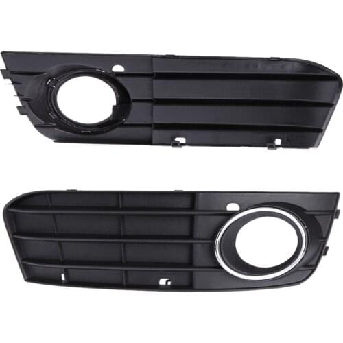 Black Auto Styling Car Grill light Badge Led B8 Bumper Fog Light Grill Grille Non-sline for Audi A4 2008-2012 Left Right