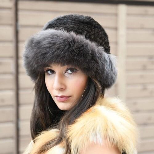 CX-C-209H Factory Direct Sale Elegant Real Mink Fur Winter Beanie