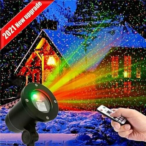 Moving Full Sky Star Laser Projector Landscape Lighting Red&Green Christmas Party LED Stage Light Outdoor Garden Lawn Laser Lamp