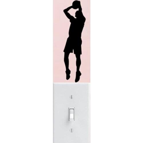 Basketball Player Sport Fashion Home Decor Vinyl Wall Sticker Switch Decal 6SS0172