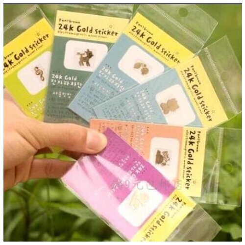 3pcs For philips s326 s309 x622 3D Cartoon phone Anti Radiation Sticker 24k Gold Plating Sticker Electromagnetic Waves filter