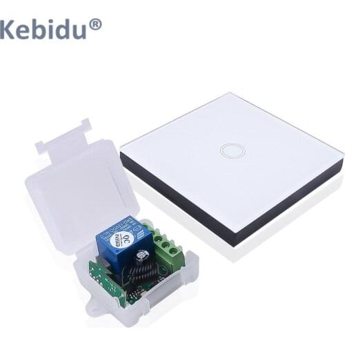KEBIDU 433Mhz Universal Wireless Remote Control Switch DC 12V 1CH Relay Receiver Module RF Transmitter For Light Door Gate LED