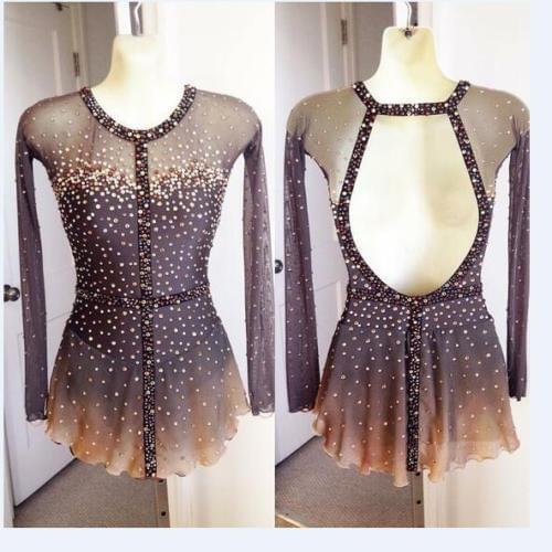 Ice Figure Skating Dress/Dance/Baton Twirling costume/Tap Outfit Custo