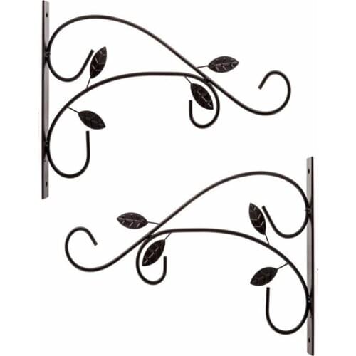 2pcs/lot Hanging Plants Bracket Wall Hanging Flower Pot Support Bracket Hook Iron Hanger Plants Holder Balcony Home Decoration