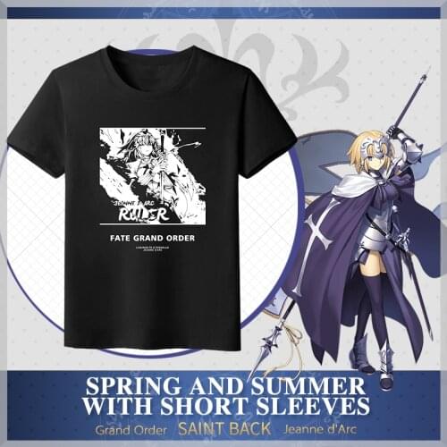 MGFHOME Fate Grand Order Joan Cotton Black T-shirt