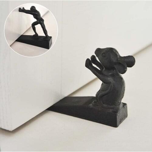 Nordic Creative Door Stop Ornament Simple Desktop Decor Miniature Home Decoration Accessories Wrought Iron Furnishing Articles